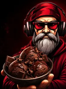 OldGamingMan77 Avatar präsentiert cremiges Schokoladen-Eis