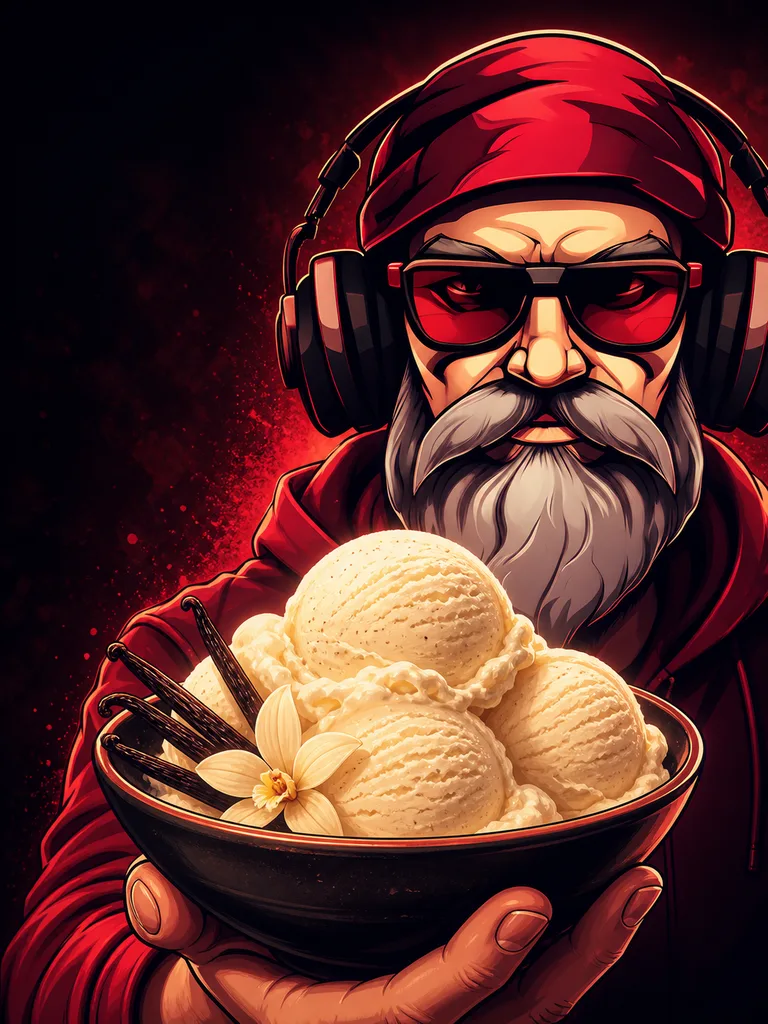 OldGamingMan77 Avatar präsentiert cremiges Vanille-Eis mit Vanilleschoten