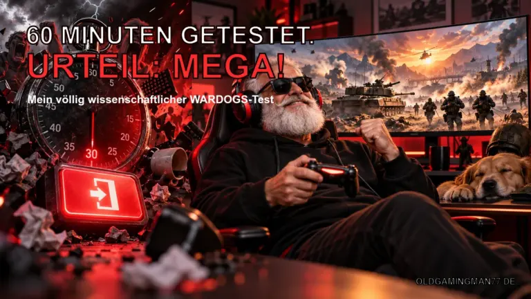 Satirischer WARDOGS-Test nach 60 Minuten mit OldGamingMan77 im Gaming-Zimmer