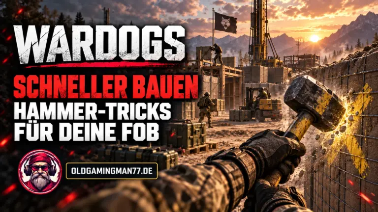 WARDOGS schneller bauen: Hammer trifft gelbes X beim Aufbau einer FOB