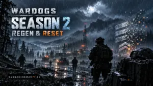 WARDOGS Season 2 im Regen mit Hinweis auf den saisonalen Fortschritts-Reset