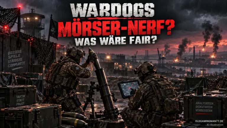 WARDOGS-Mörserstellung bei Nacht mit der Frage, welcher Mörser-Nerf in Season 2 fair wäre